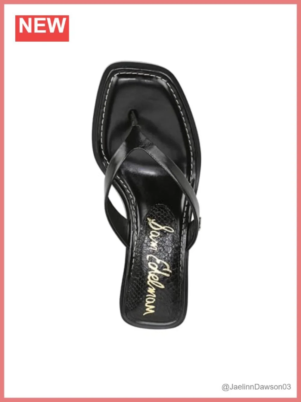 Sam Edelman Dollie Kitten Heel Thong Sandals Women's Square Toe Slip-On Heeled